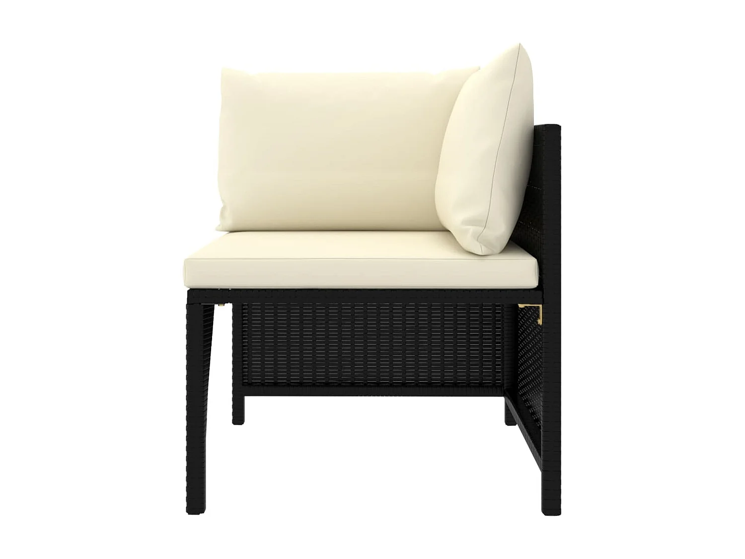 Salon de jardin 7 pcs avec coussins Résine tressée Noir BE39832