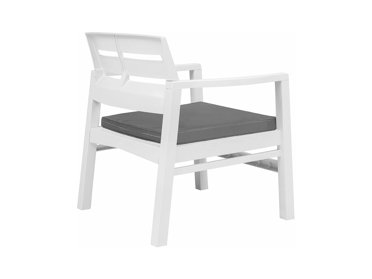 3-tlg. Garten-Essgruppe,Gartensitzgruppe Weiß Kunststoff -gkd79549