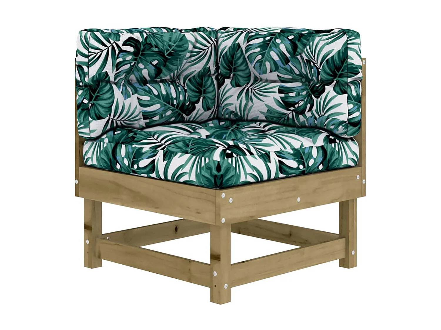 5 pcs conjunto lounge de jardim c/ almofadões pinho impregnado PT68416