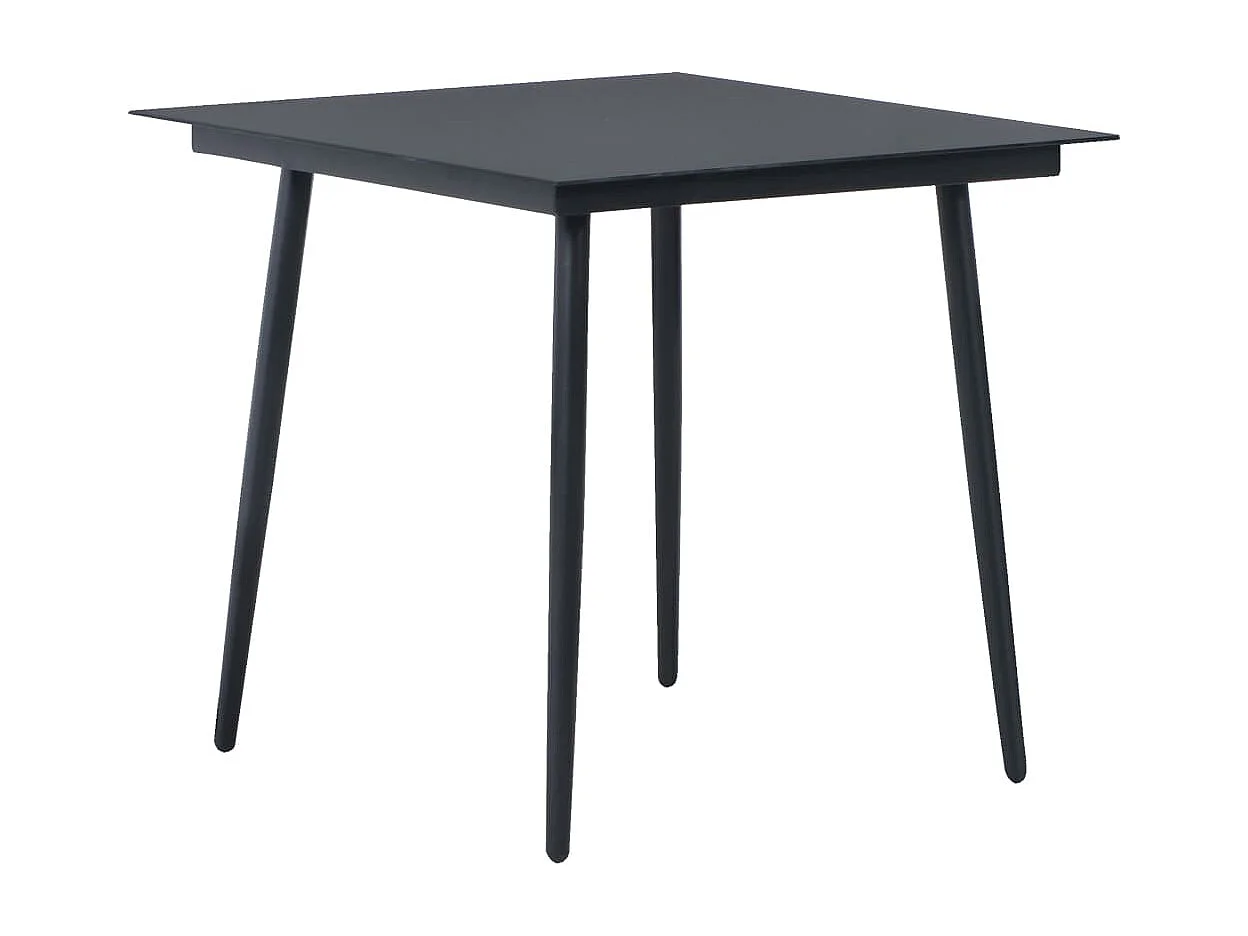 Salon de jardin 3 pcs Rotin PVC Noir BE64419