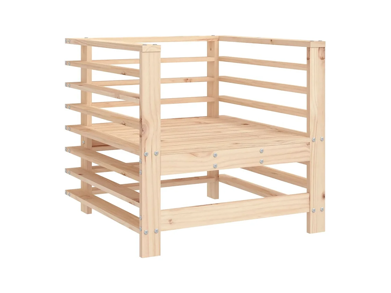 Salon de jardin 7 pcs Bois de pin massif BE11044