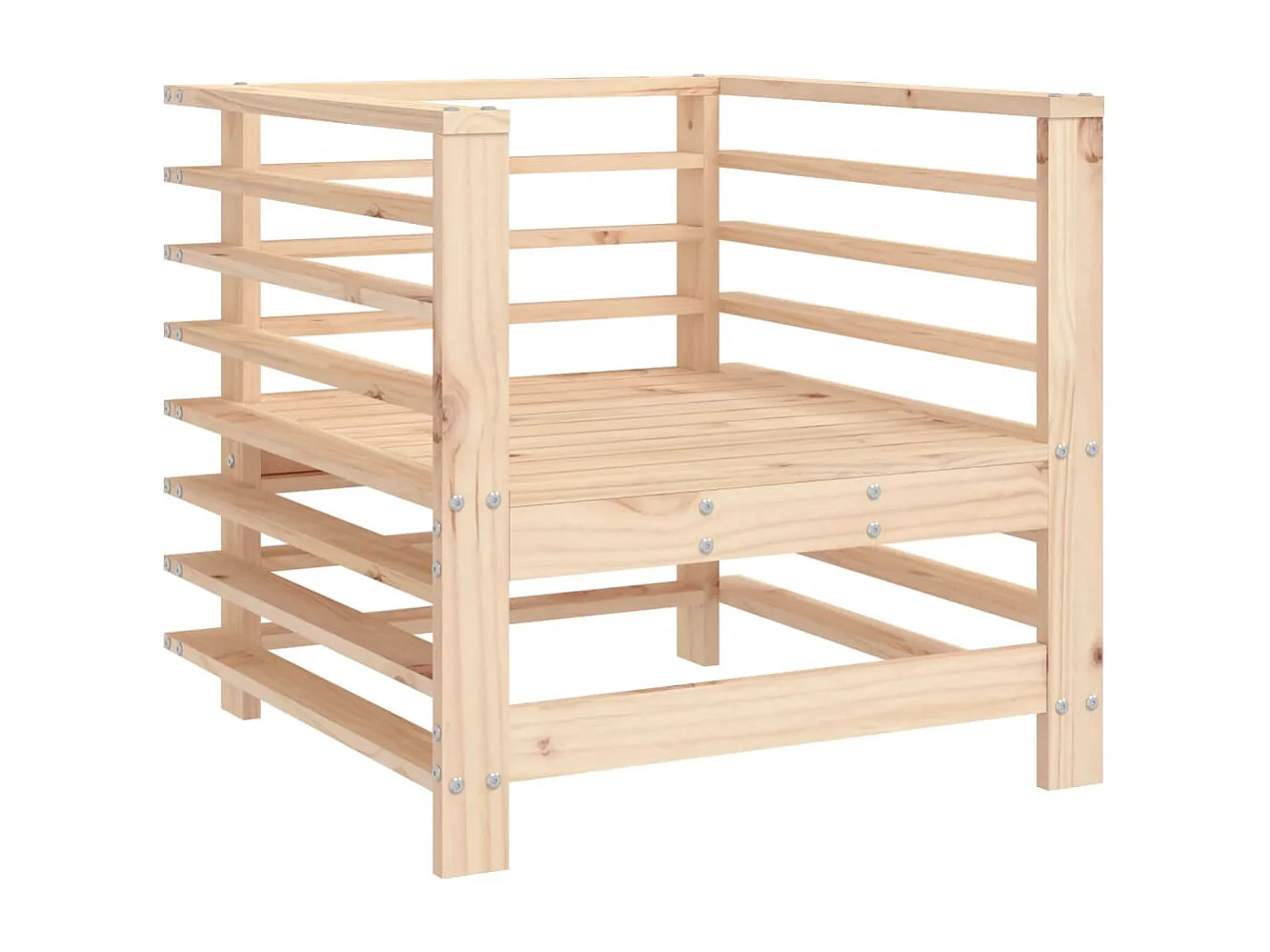 7 pcs conjunto lounge de jardim pinho maciço PT98601