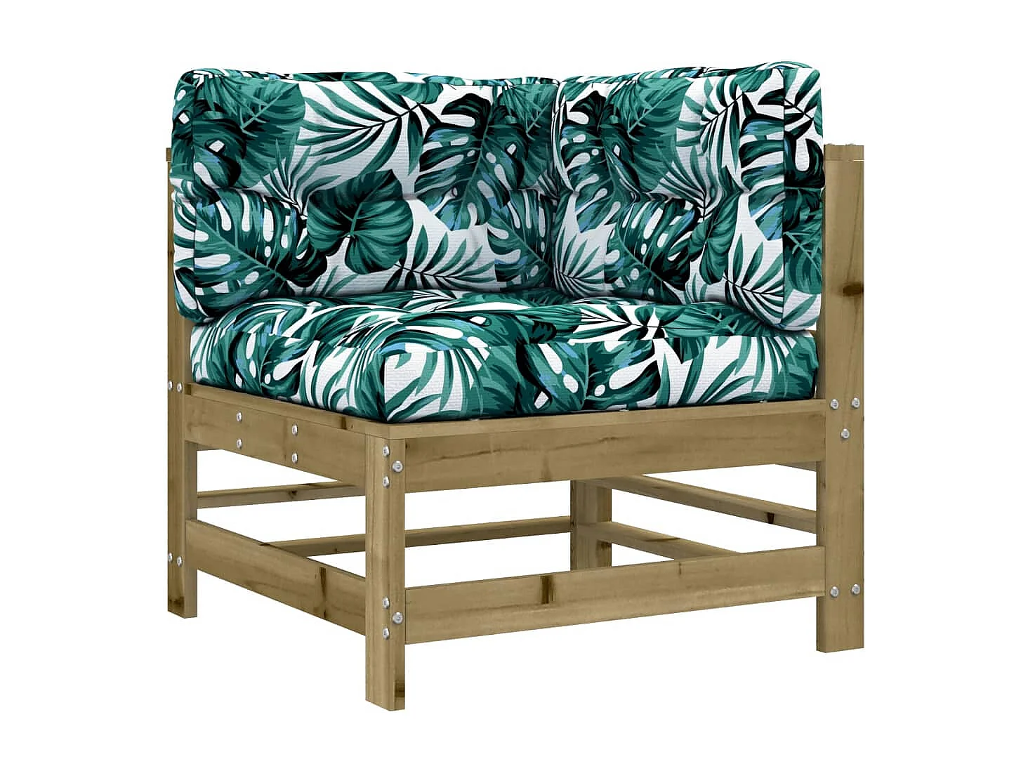 5-tlg. Garten-Sitzgruppe: Sofa + Tisch | Garten-Lounge-Set mit Kissen Imprägniertes Kiefernholz -GKD406978