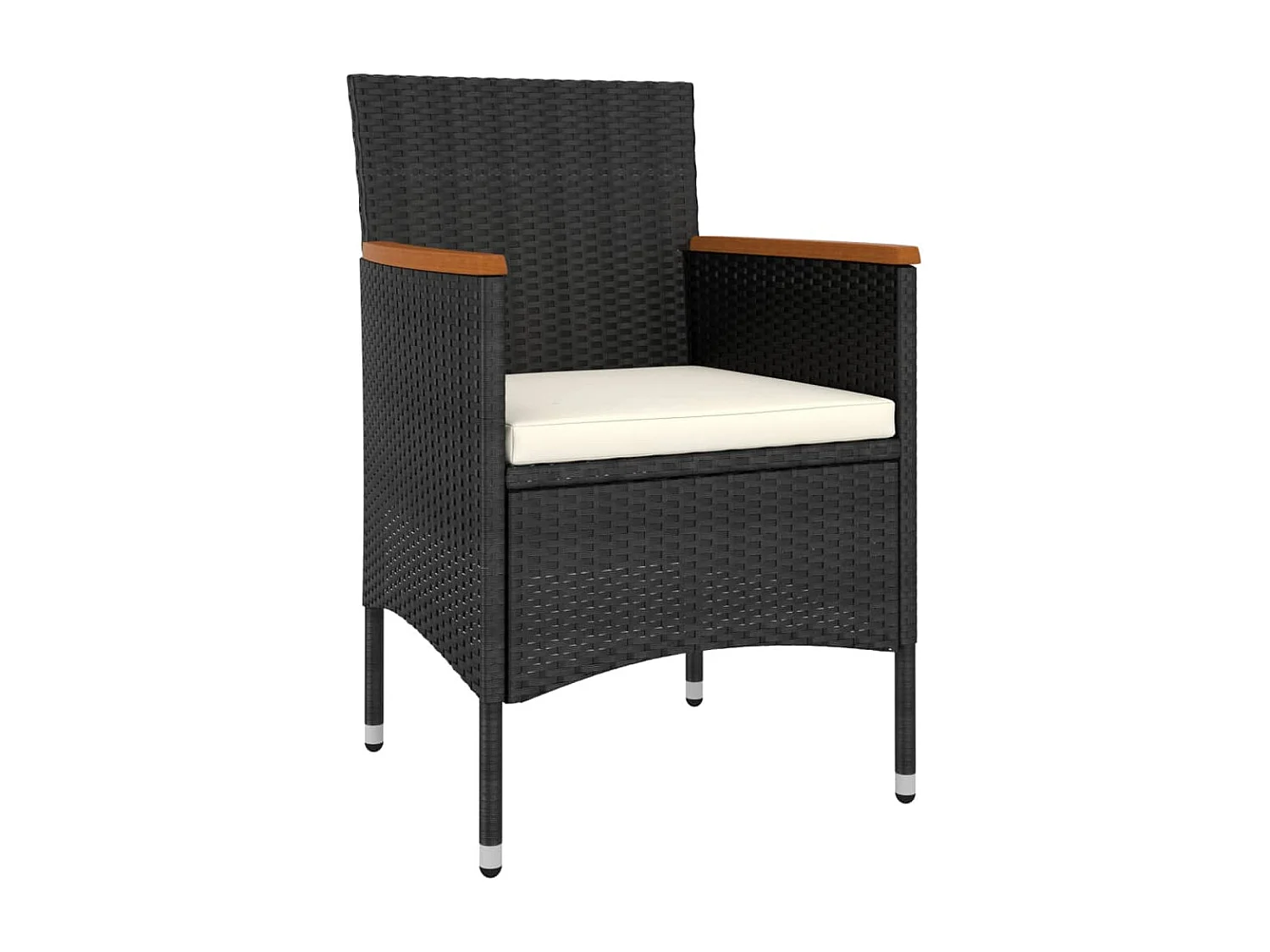 Salon de jardin 5 pcs Résine tressée Noir BE34506