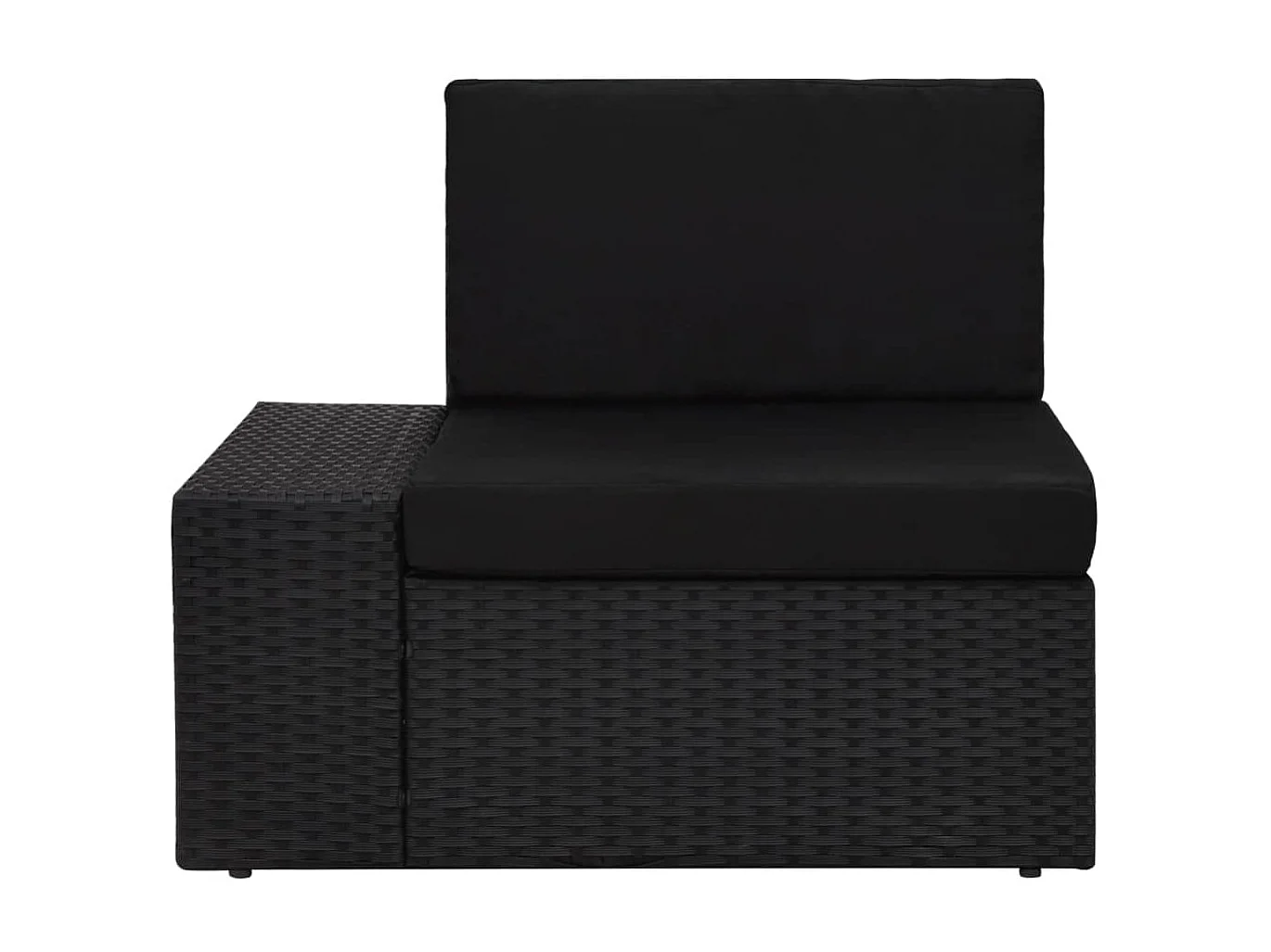 Salon de jardin 4 pcs Résine tressée Noir BE67171