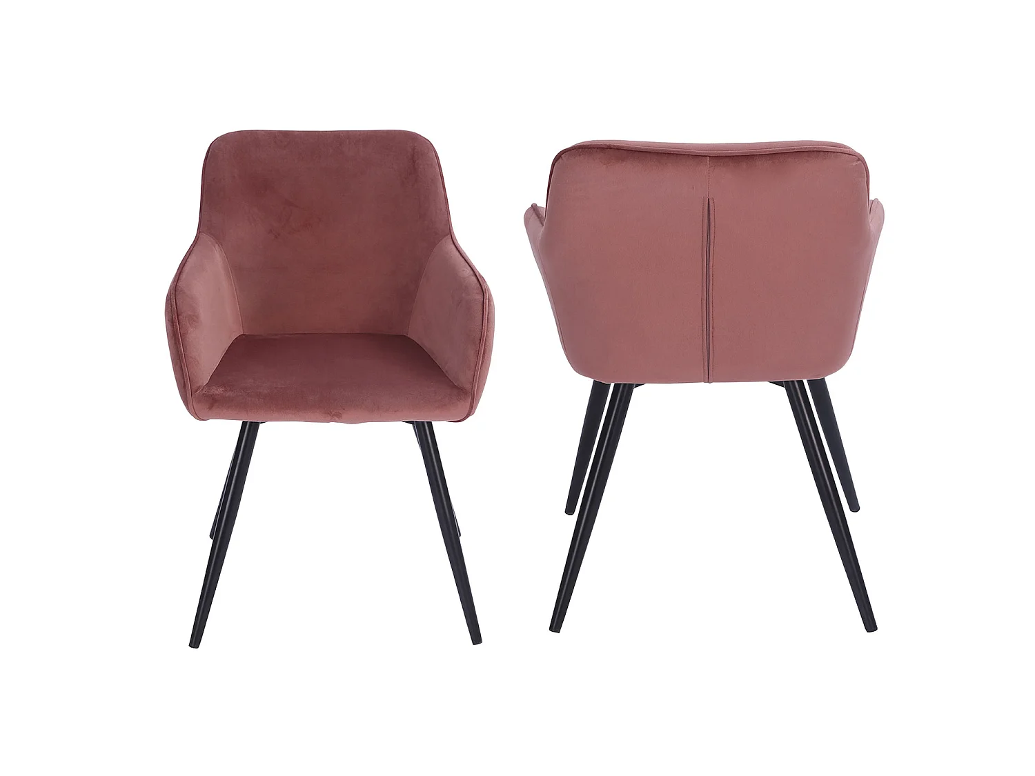 Vintage-Stuhl GISELE Samt rosa