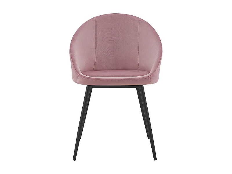 Set van 2 vintage DIANE roze fluwelen stoelen