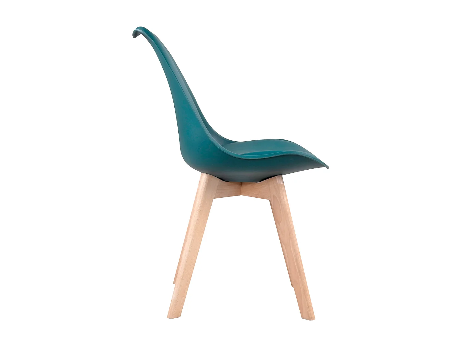 Lot de 4 chaises scandinaves NORA bleues avec coussin - HAPPY GARDEN