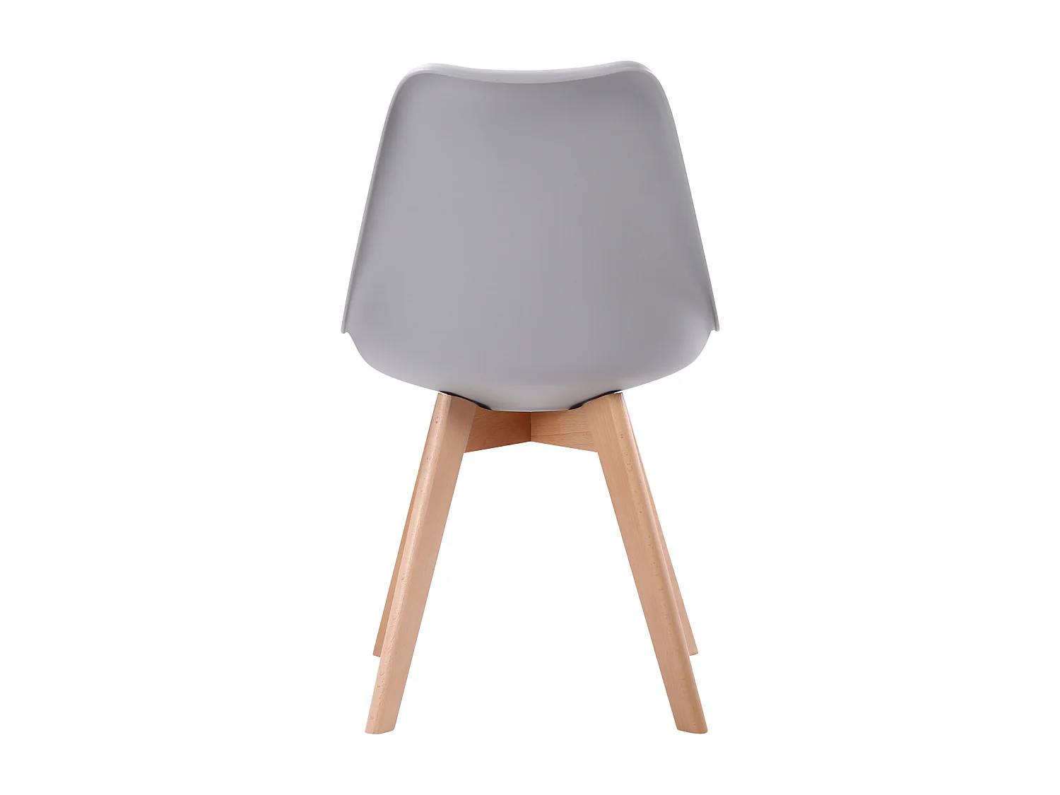 Lot de 4 chaises scandinaves NORA grises avec coussin - HAPPY GARDEN