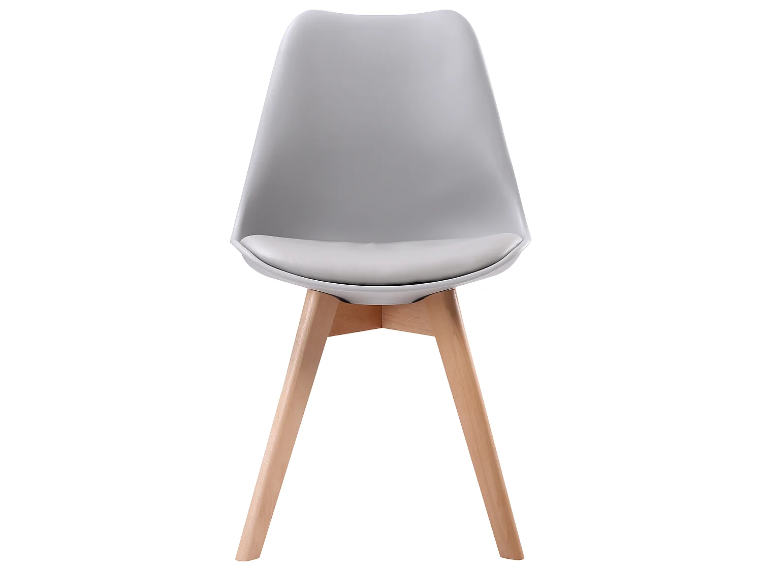 Set van 4 grijze NORA Scandinavische stoelen met kussen