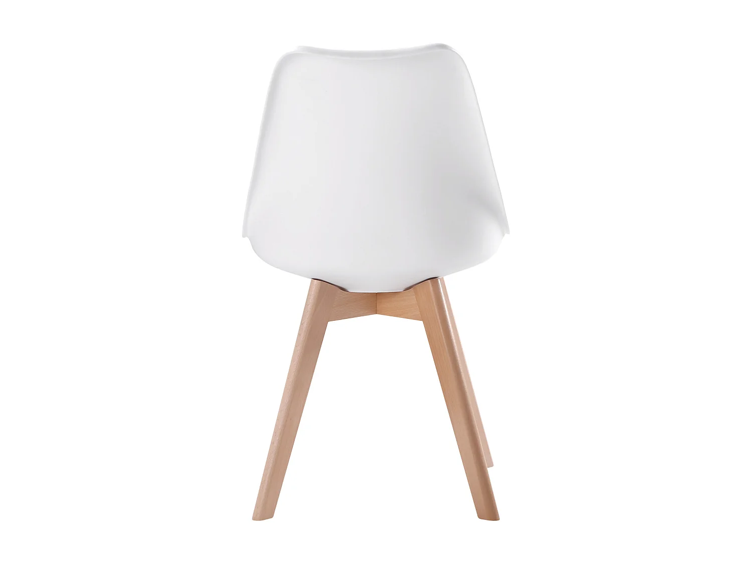 Conjunto de 4 cadeiras escandinavas brancas NORA com almofada