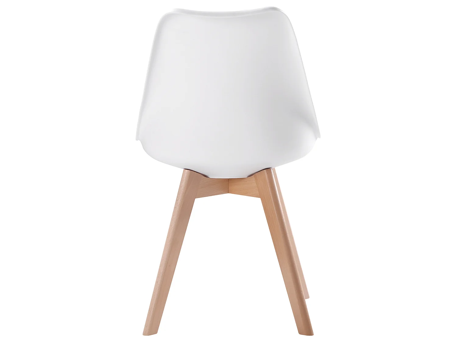 Set van 4 witte NORA Scandinavische stoelen met kussen