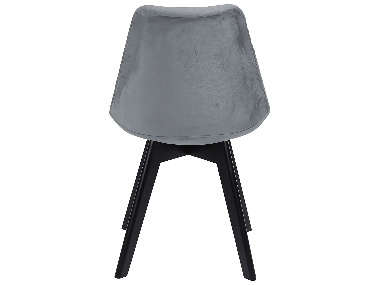Set di 4 sedie in velluto grigio NORA con cuscino