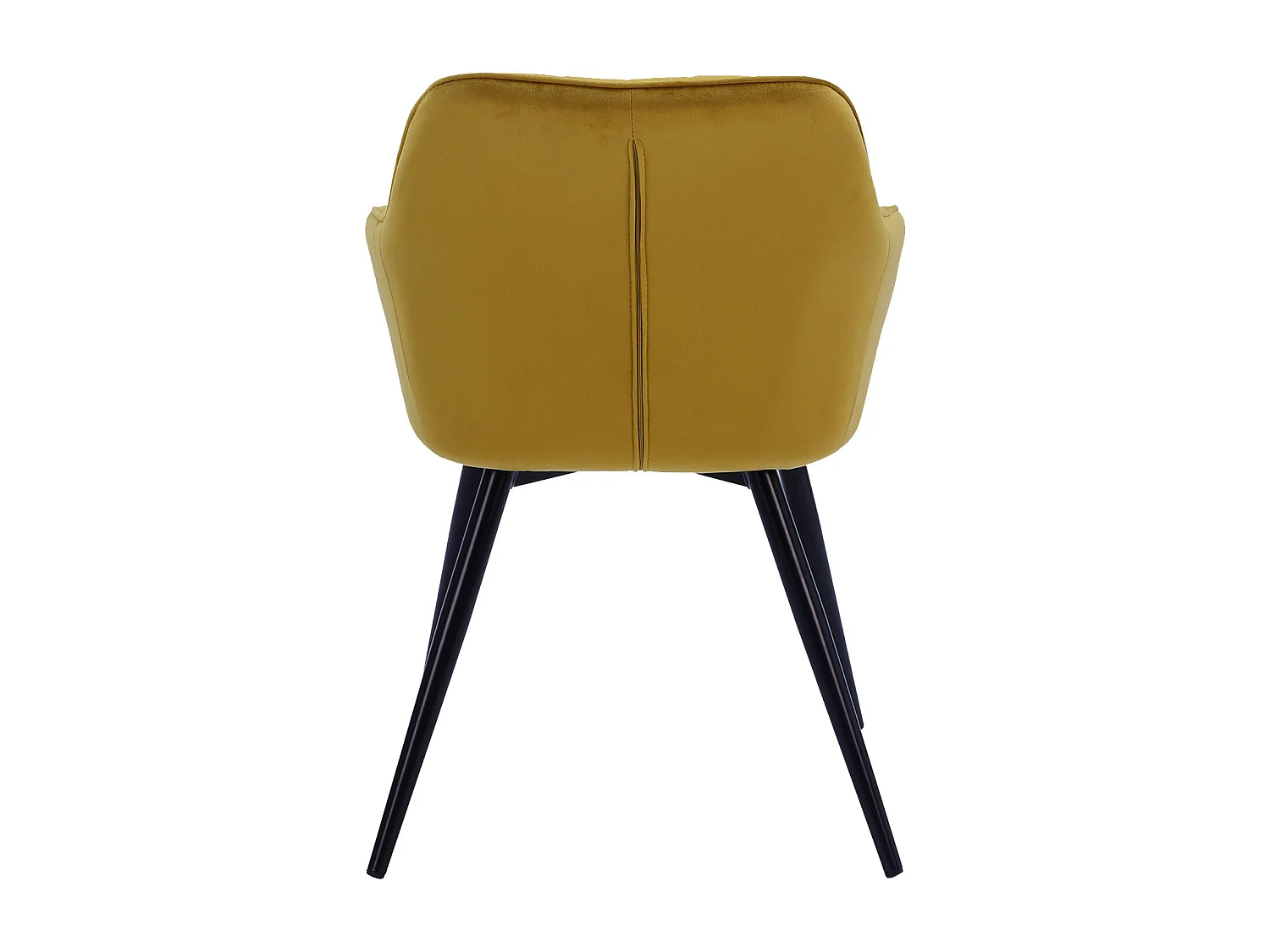 Lot de 2 chaises en velours BERTILLE moutarde - HAPPY GARDEN