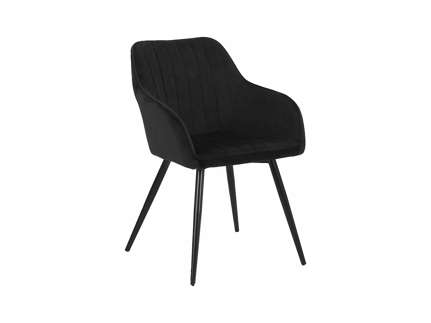 Chaise en velours BERTILLE noire - HAPPY GARDEN