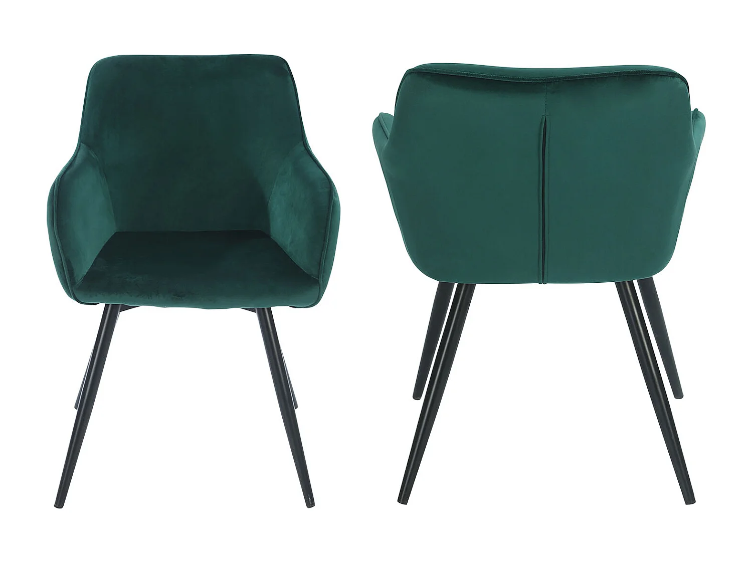 GISELE vintage stoel groen fluweel