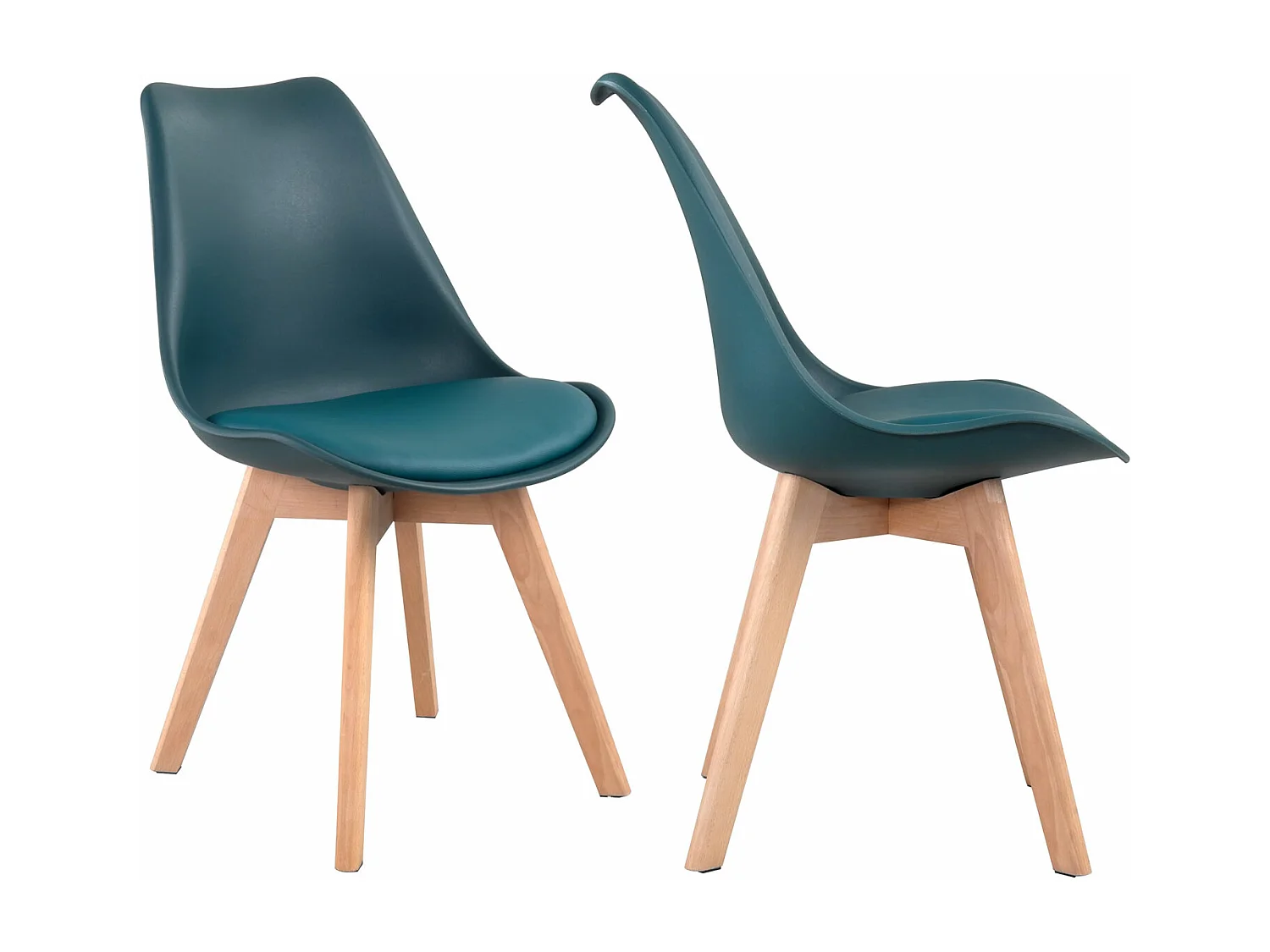 Set di 2 sedie scandinave NORA blu con cuscino - HAPPY GARDEN