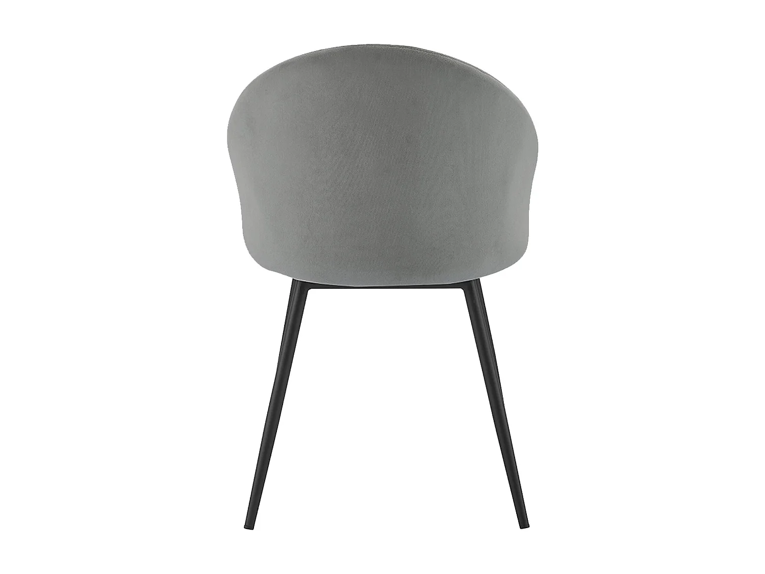 Lot de 2 chaises vintage DIANE velours gris - HAPPY GARDEN