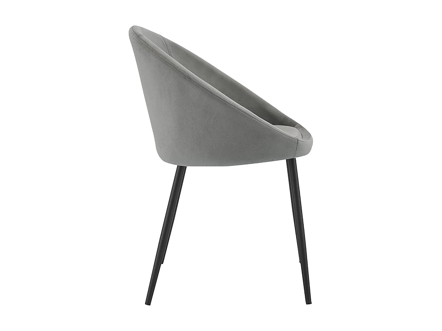 Set van 2 vintage DIANE grijs fluwelen stoelen