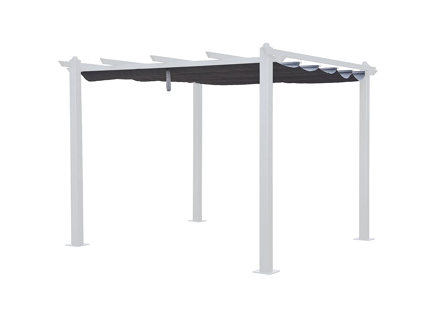 Lona gris de 2,54 x 2,58m para pérgola independiente 3 × 3m CASSIS - HAPPY GARDEN