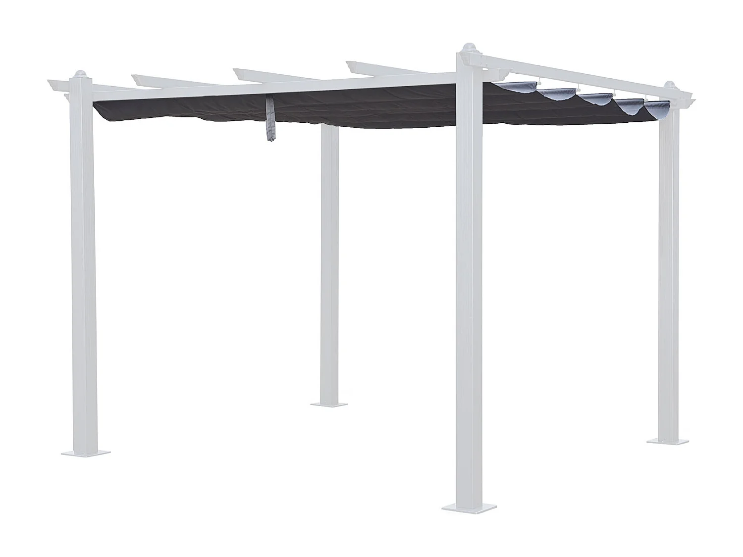 Toile pour pergola autoportante 3 × 3m CASSIS grise - HAPPY GARDEN