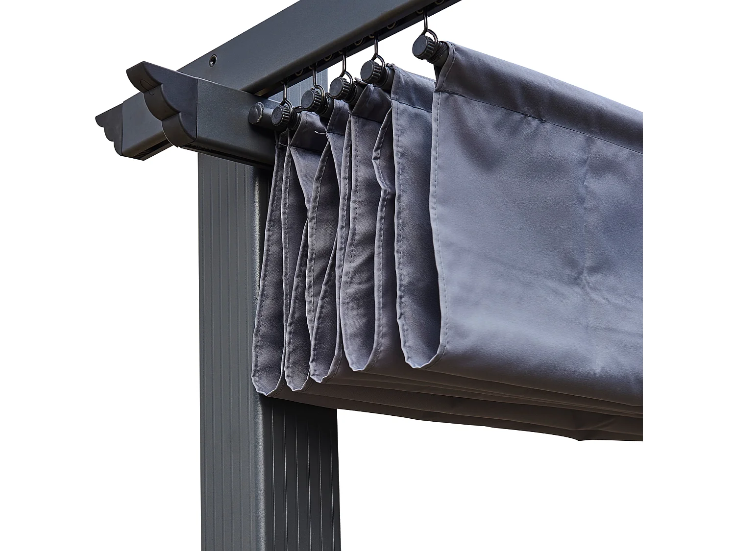 Pérgola autoportante gris 3 × 3m CASSIS estructura de aluminio