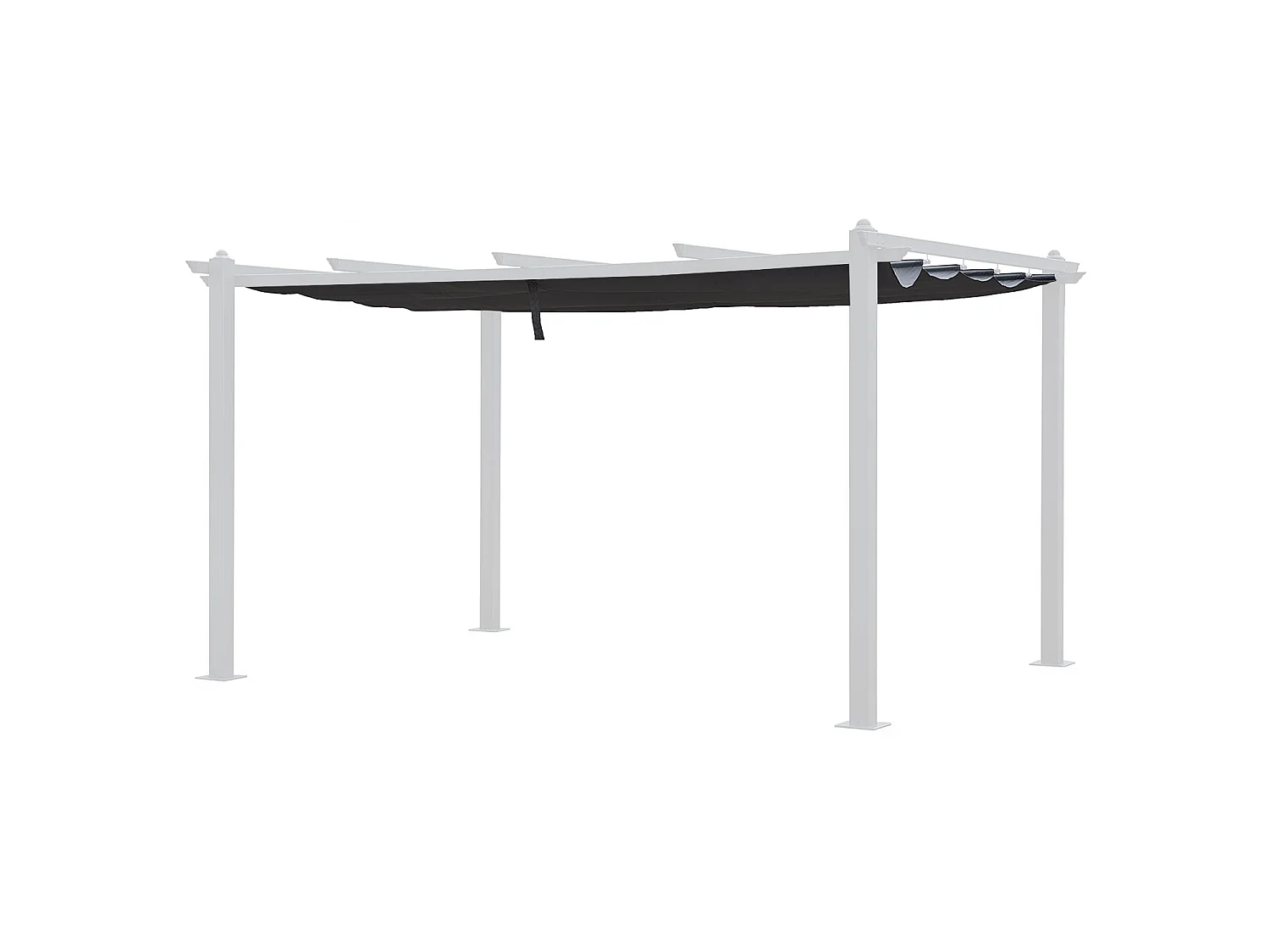 Tuch für freistehende Pergola 3 × 4m CASSIS grau