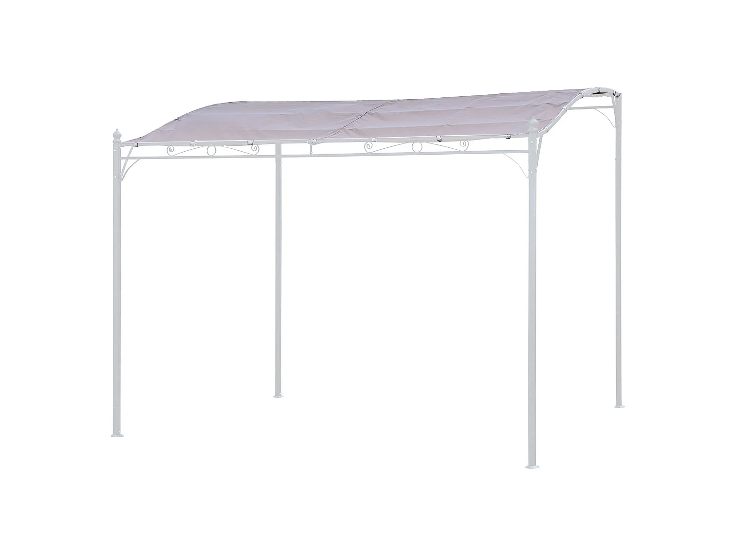 Toile pour pergola murale 3 × 2,5m NICE taupe - HAPPY GARDEN