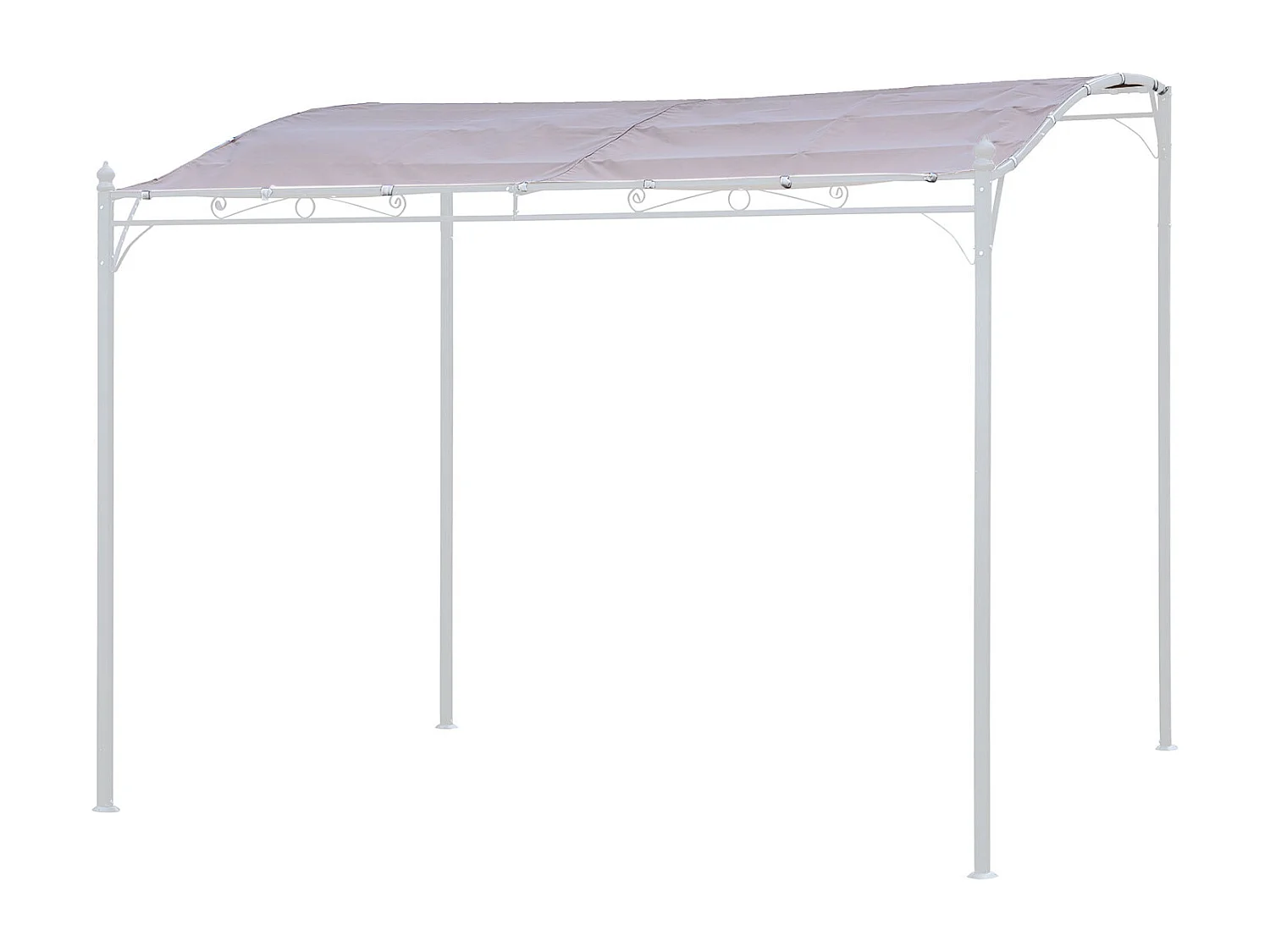 Wand pergola afdekking 3 × 2.5m NICE taupe