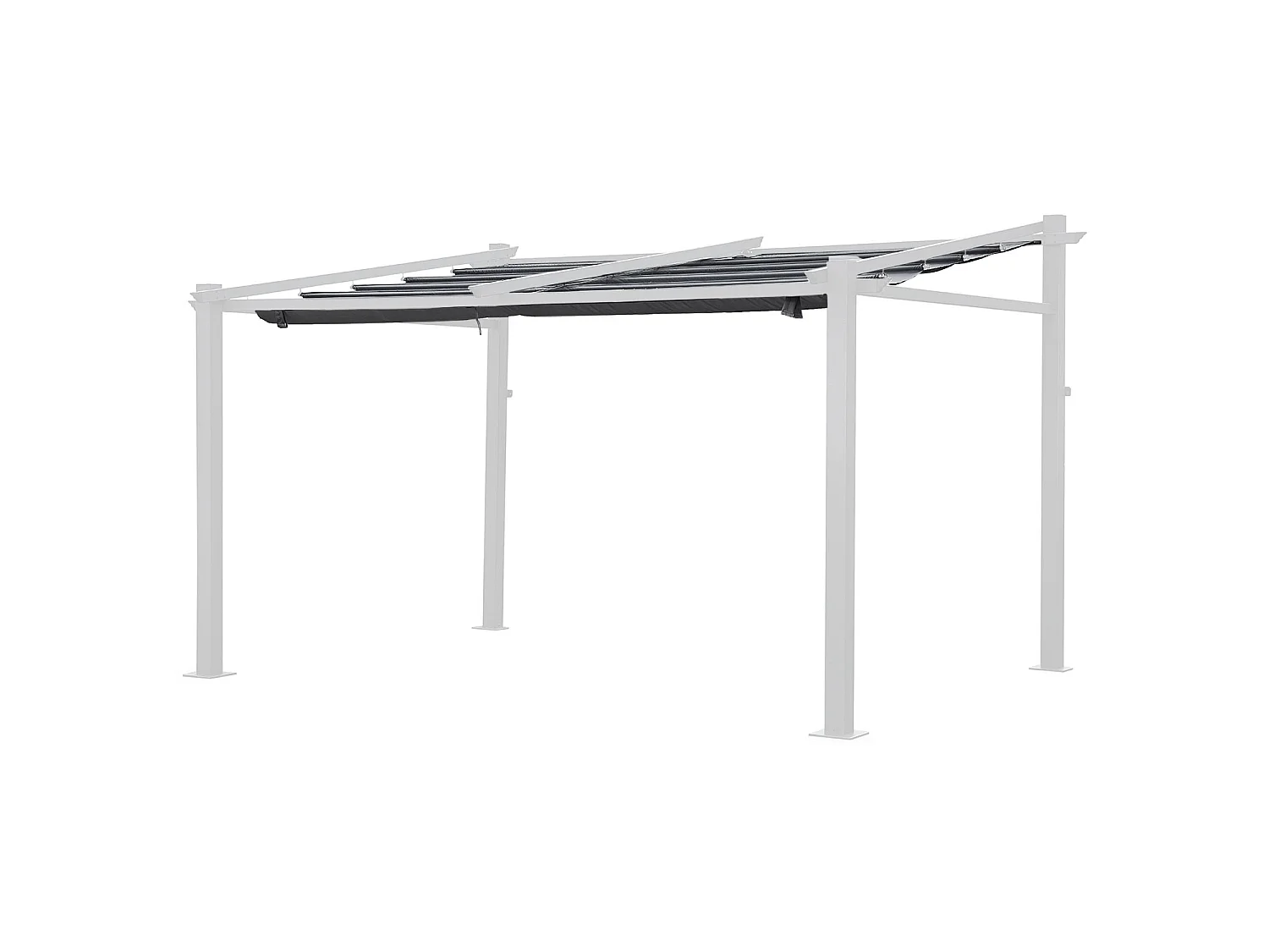 Tessuto per pergola a parete 3 × 4 m FRÉJUS grigio - HAPPY GARDEN