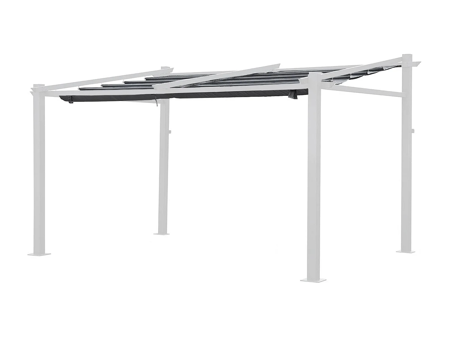 Toile pour pergola murale 3 × 4m FRÉJUS grise - HAPPY GARDEN