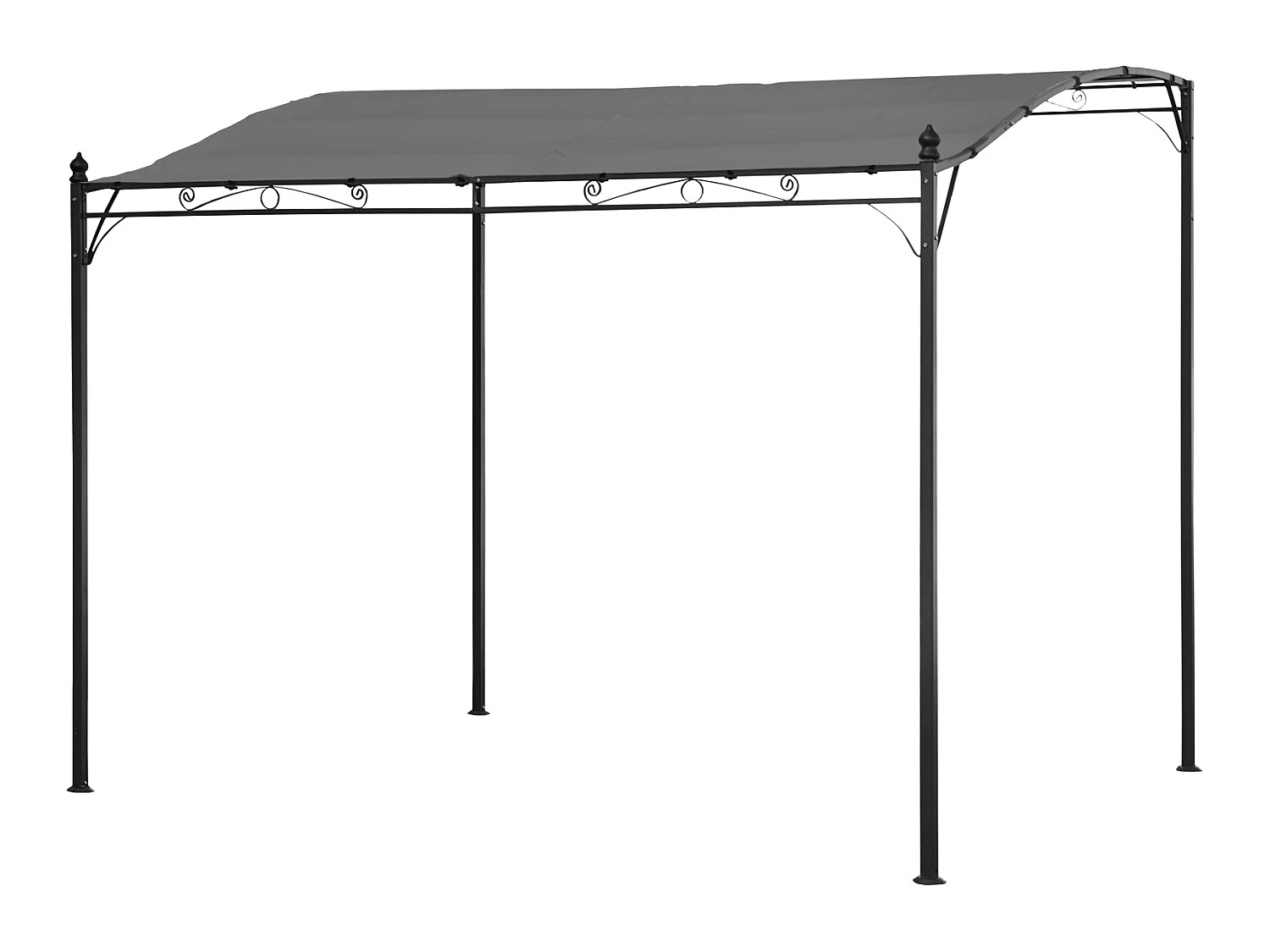Pergola murale 3 × 2,5m NICE grise - HAPPY GARDEN