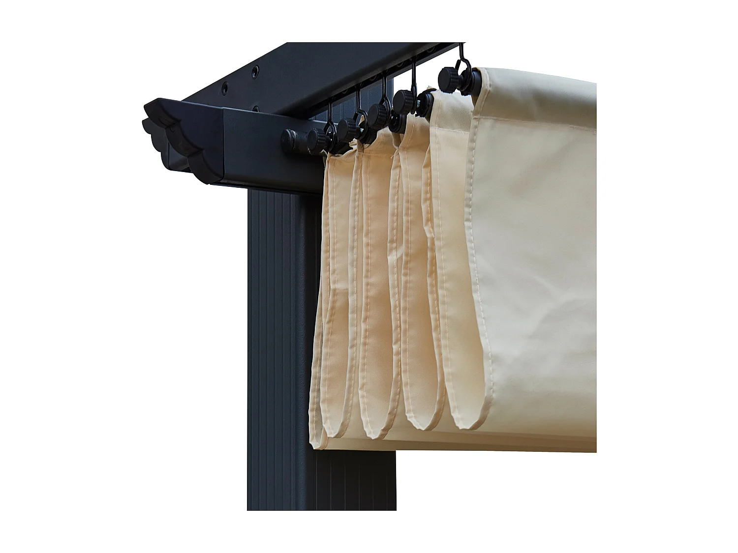 Vrijstaande pergola 3 × 3m CASSIS beige - aluminium structuur