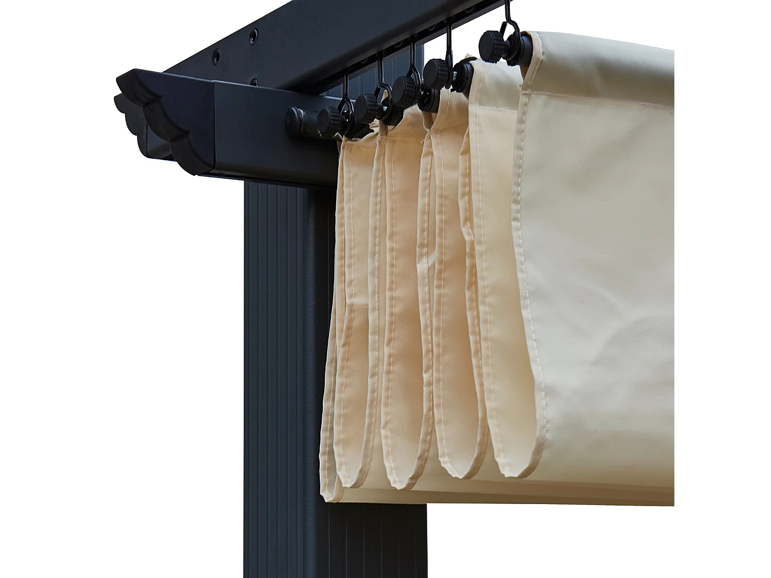 Pérgola autoportante beige 3 × 3m CASSIS estructura de aluminio