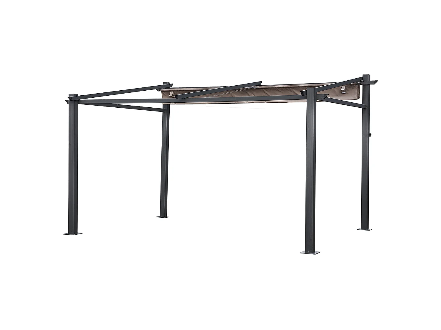 Pérgola mural 3 × 4m FRÉJUS topoestructura de aluminio