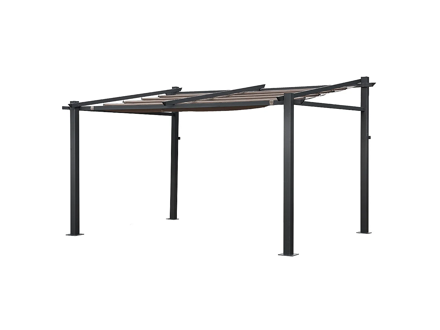 Pérgola mural 3 × 4m FRÉJUS topoestructura de aluminio