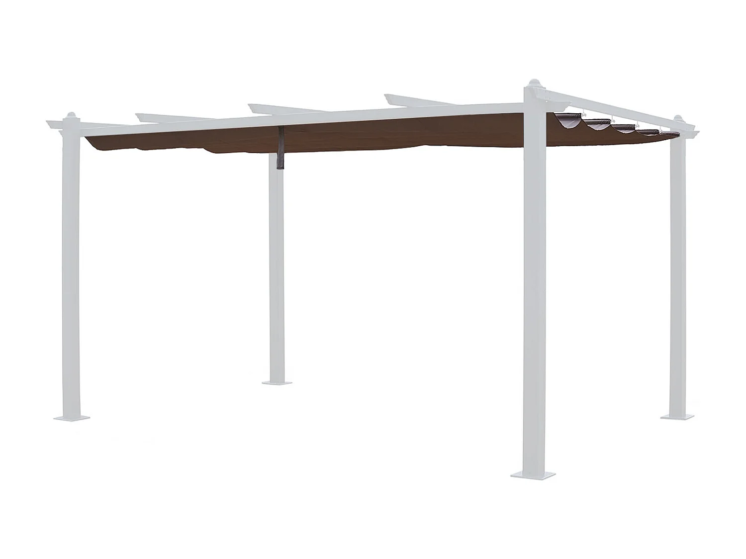 Toile pour pergola autoportante 3 × 4m CASSIS taupe - HAPPY GARDEN