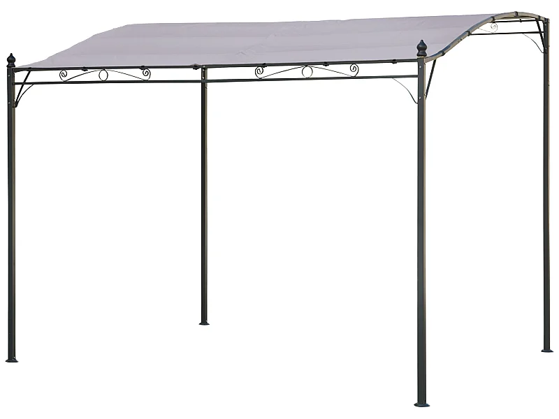 Pergola murale 3 × 2,5m NICE taupe - HAPPY GARDEN