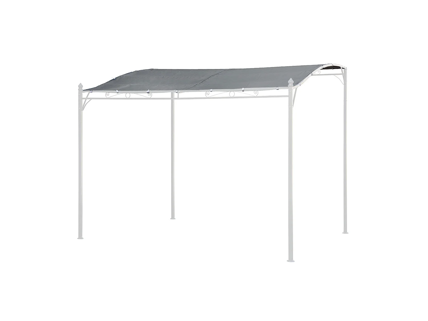 Copertura pergola a muro 3 × 2,5 m grigio NICE - HAPPY GARDEN