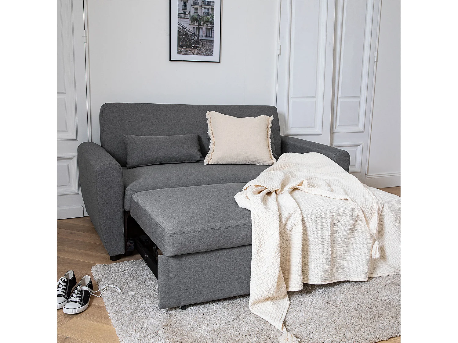 Schlafsofa MATT 2-Sitzer grau