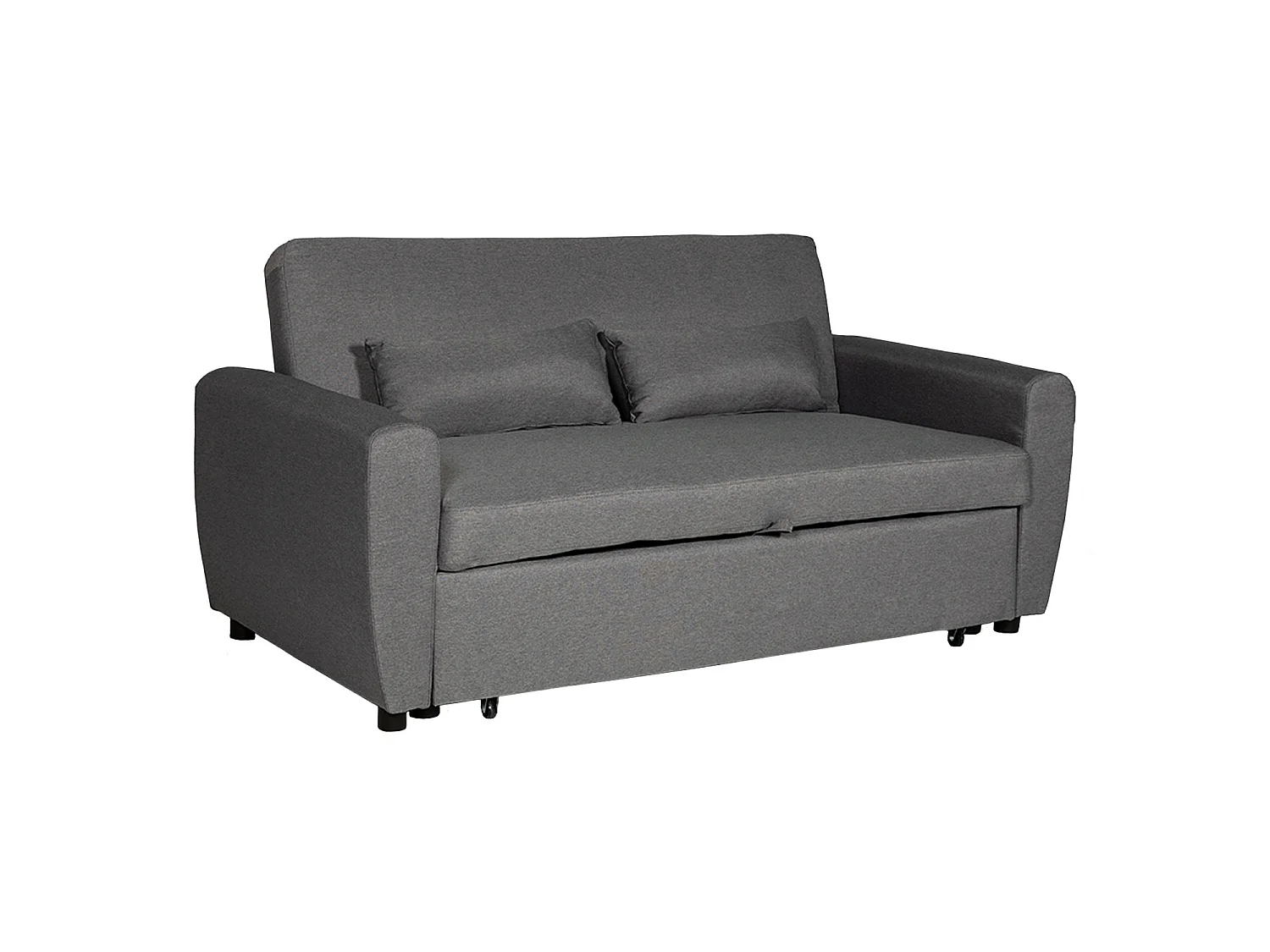 Canapé convertible MATT 2 places gris - HAPPY GARDEN