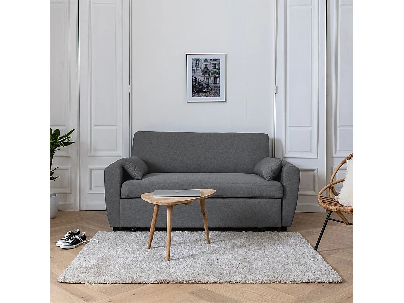 Sofá-cama cinzento MATT 2 lugares