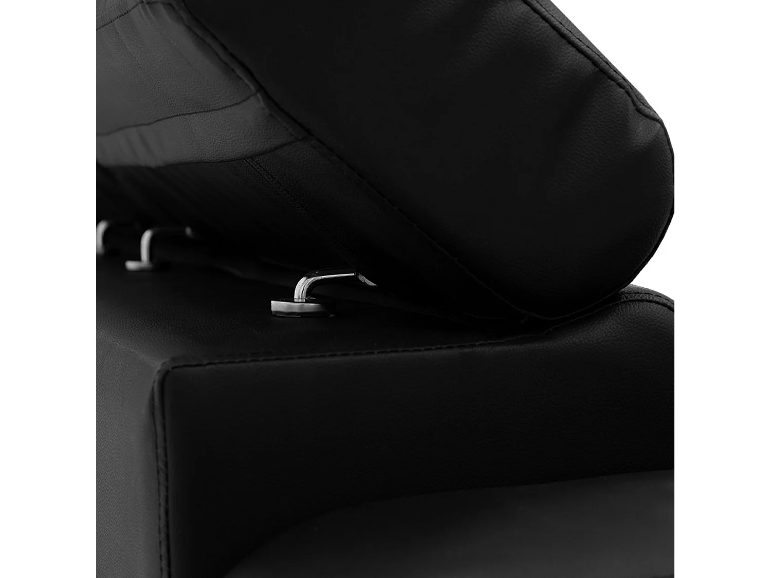 Canapé d'angle convertible WARREN 3 places simili noir - HAPPY GARDEN