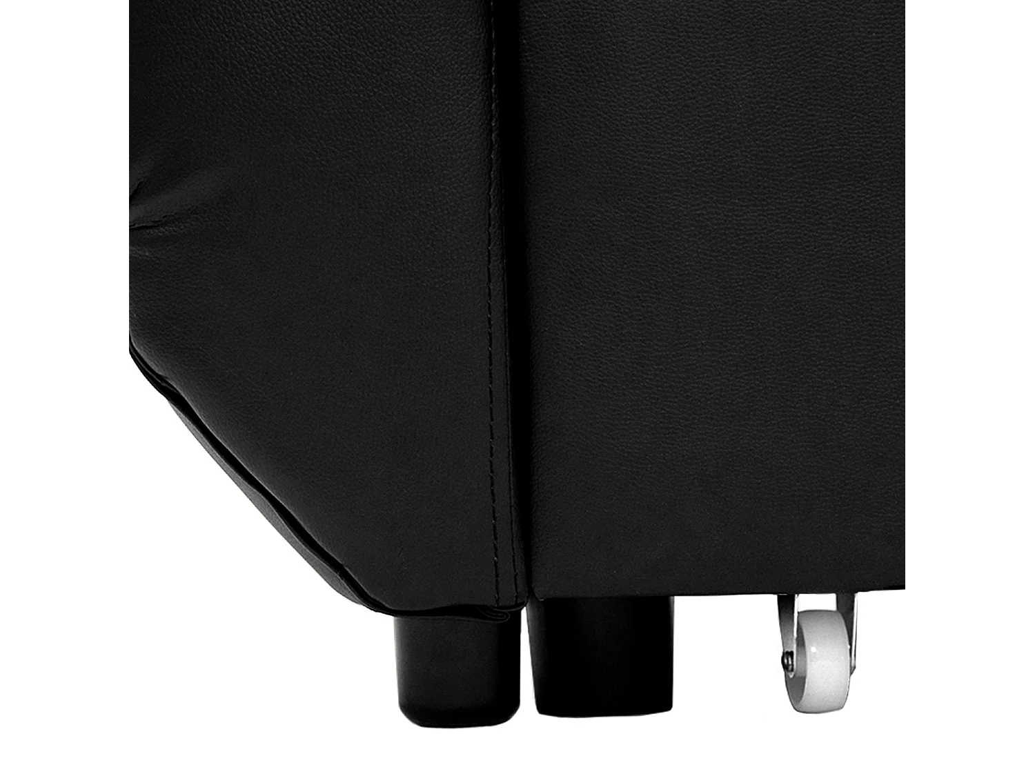 Canapé d'angle convertible WARREN 3 places simili noir - HAPPY GARDEN