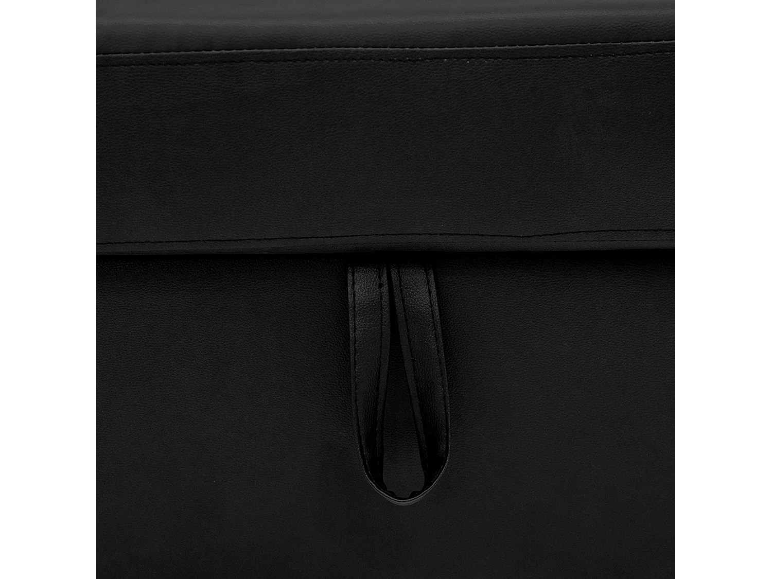 WARREN 3 zits hoekslaapbank in zwart kunstleer