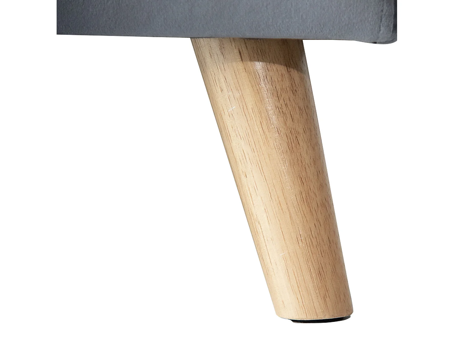 Canapé d'angle convertible JAMES 3 places en velours gris - HAPPY GARDEN