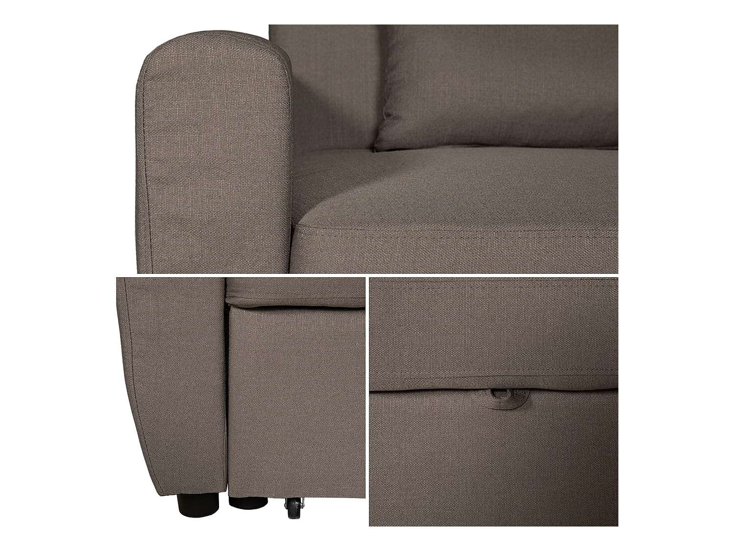Schlafsofa MATT 2-Sitzer taupe