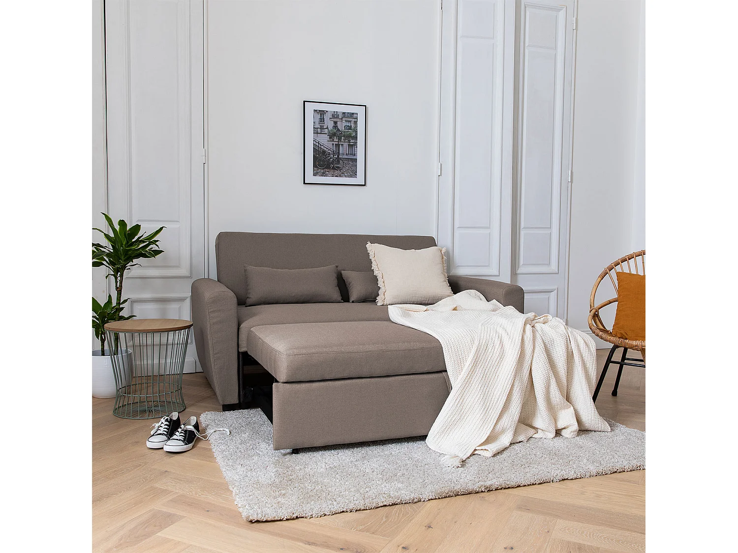 Schlafsofa MATT 2-Sitzer taupe