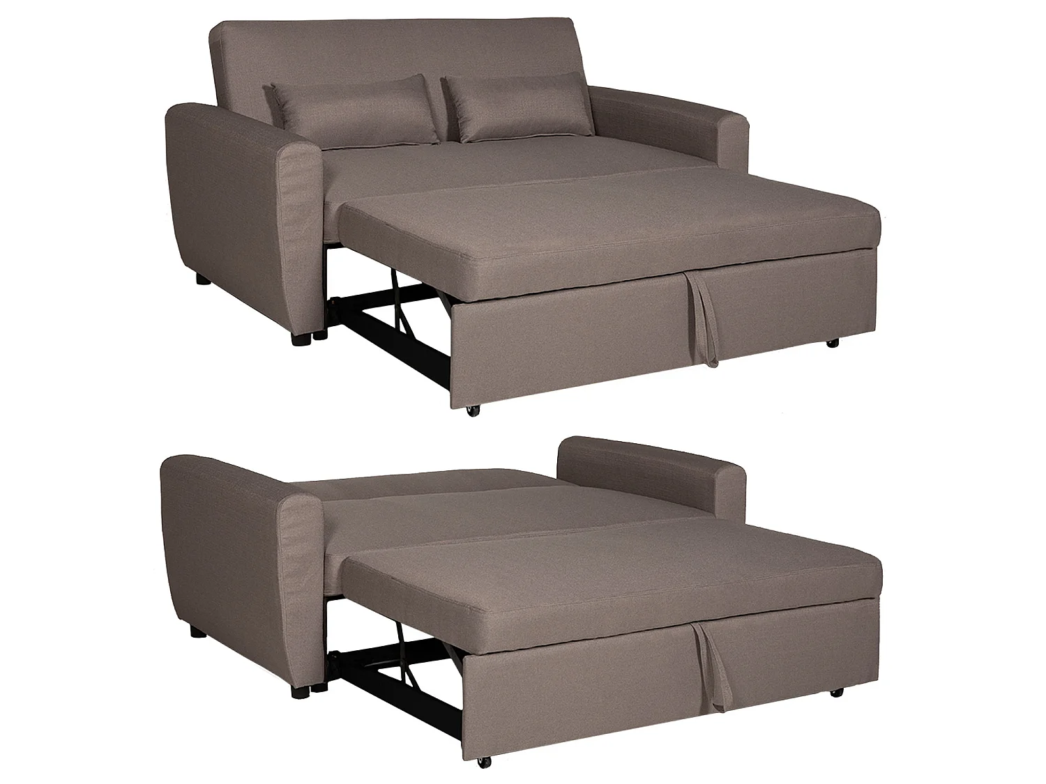 Sofá-cama MATT 2 lugares em taupe