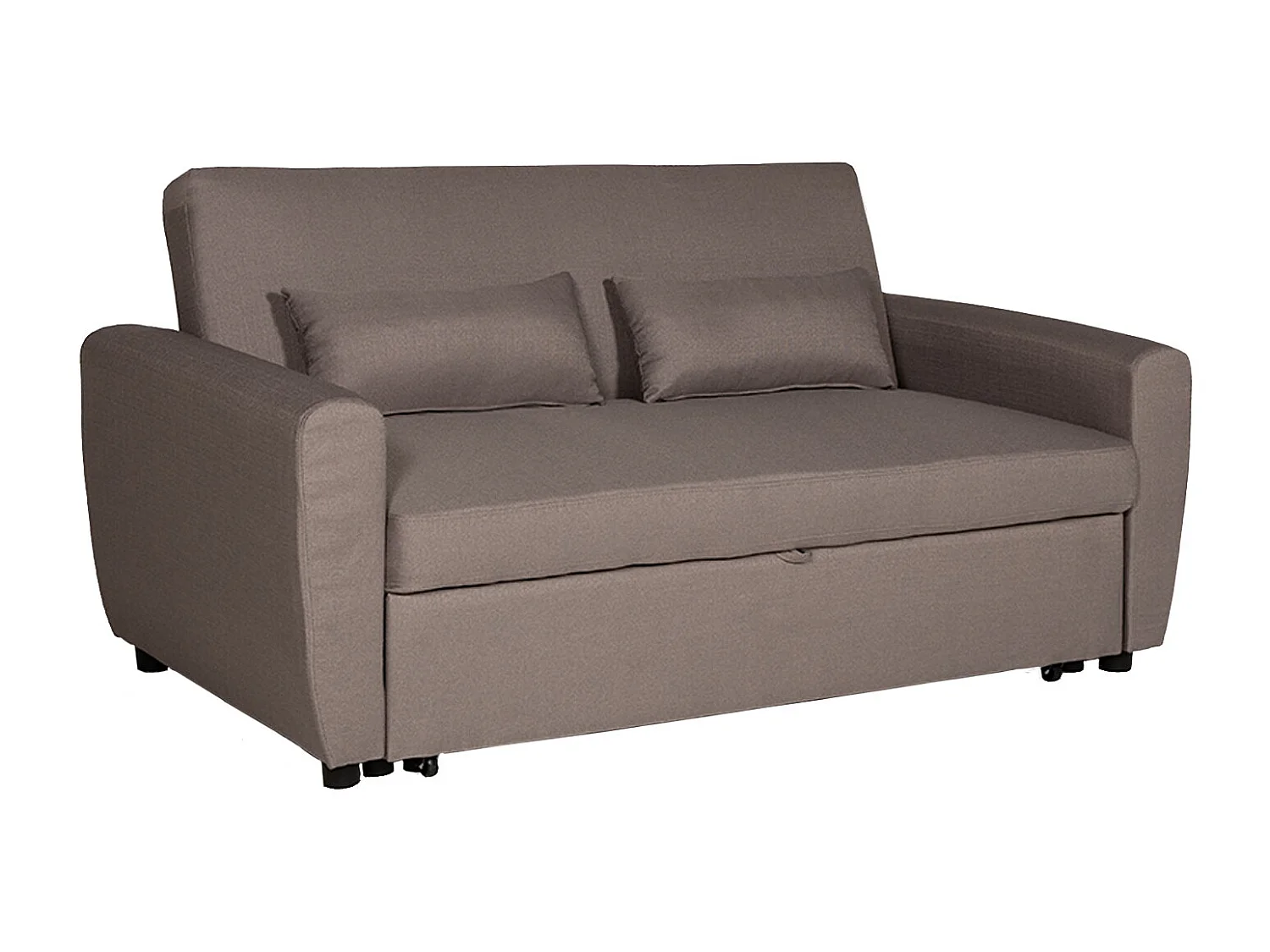 Canapé convertible MATT 2 places taupe - HAPPY GARDEN